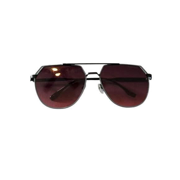 TOPFOXX Women\'s Black Frame Farrah Ruby Red Lens Oversized Aviator Sunglasses main image 9